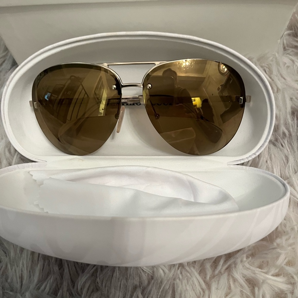 Emilio Pucci Gold Aviator Sunglasses